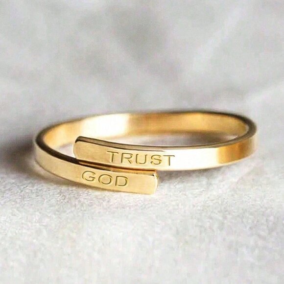 Jewelry - "TRUST GOD" Adjustable Ring